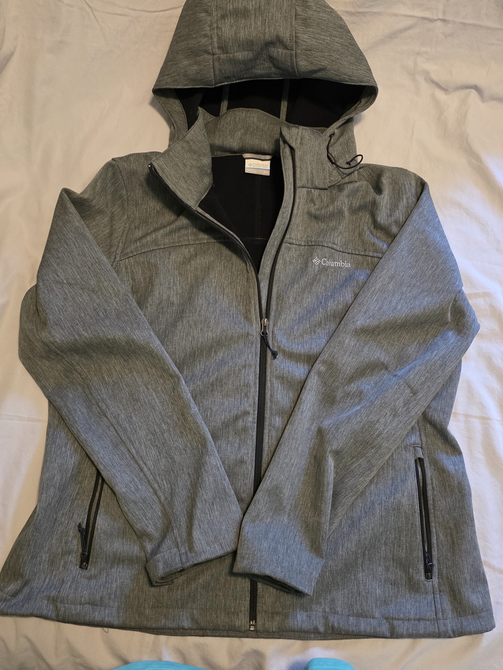 Columbia Women's Grey Hooded Performance Softshell Jacket